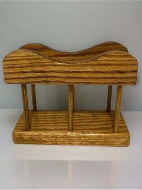 Vintage Boho Wood Napkin Mail Holder
